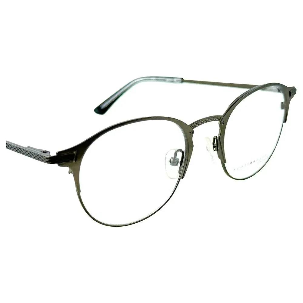 Scott Harris Vintage V48 Unisex Metal Eyeglass Frame C2 Satin Gunmetal 48-19